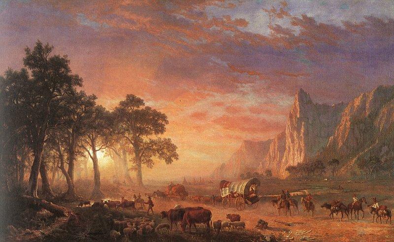 Albert Bierstadt The Oregon Trail Norge oil painting art